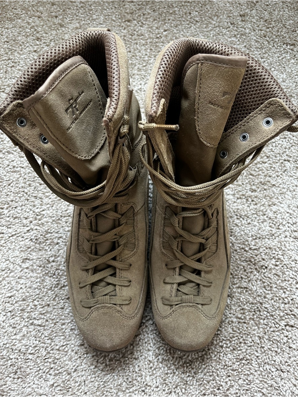 Tactical Suede Combat Boots in Coyote Brown